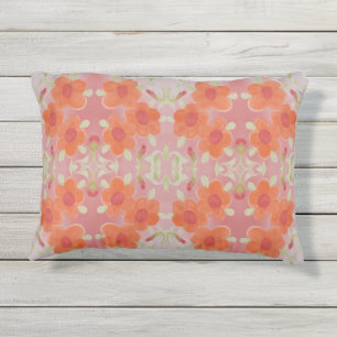 Rojo y Naranja con almohada de coral