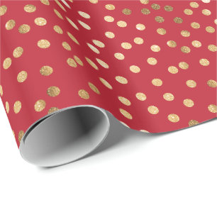 Rojo y papel de regalo de los puntos de la ciudad