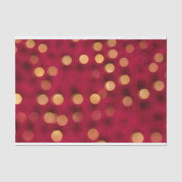 Rojo y papel seda de las chispas del oro