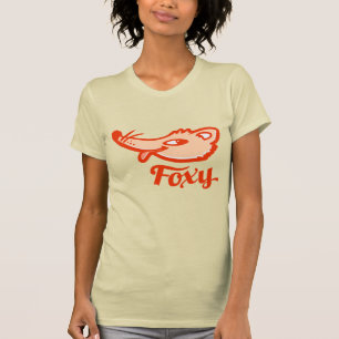 Rojo zorro zorro zorro señoras camiseta amarilla