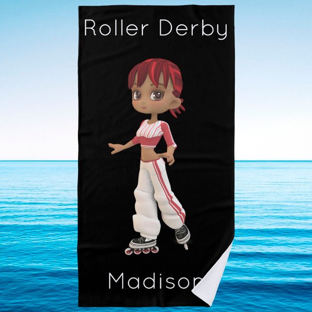 Roller Derby Beach Toalla (Subido por el creador)