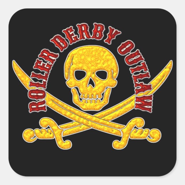 Roller Derby Outlaw Pegatina (Anverso)