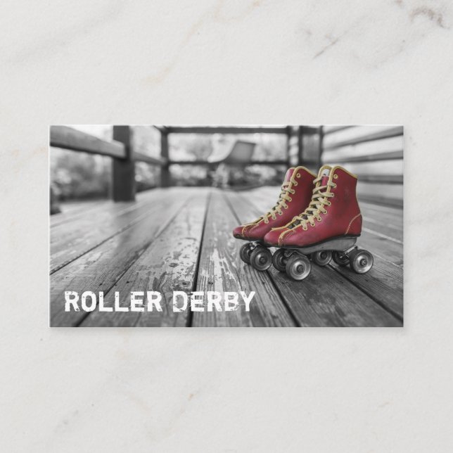 Roller Derby, Rollerskates, tarjeta de visita de f (Anverso)
