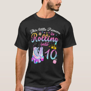 Roller Skate 10.ª camiseta de cumpleaños Chica de