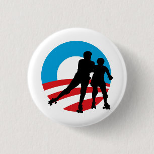 Rollergirls 4 OBAMA botón de 1-1/4"