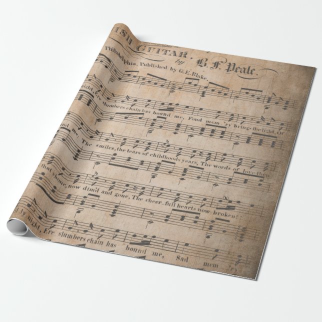 Rollo antiguo del papel de embalaje del estilo 5 (Desenrollado)