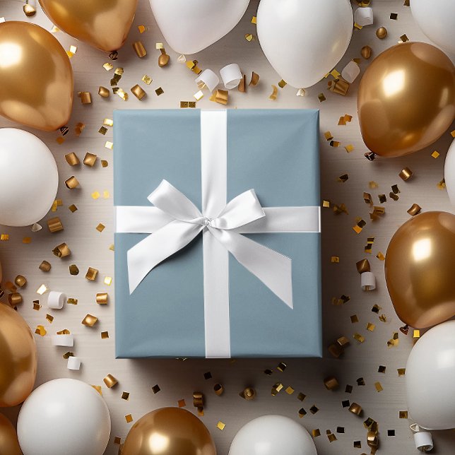 Rollo de papel de envolvimiento azul de polvo gris (Subido por el creador)