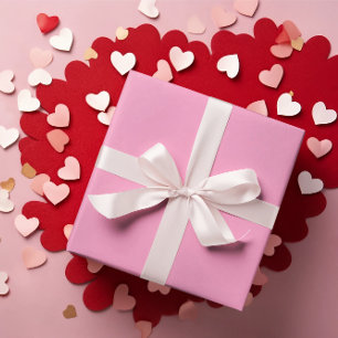 Rollo de papel de envolvimiento rosa de flor de cl