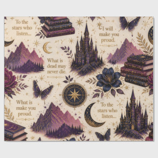 Rollo de Papel de Regalo Celestial de Fantasía Lit