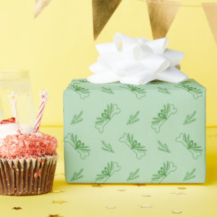 Rollo de papel de regalo con patrón de Navidad sim
