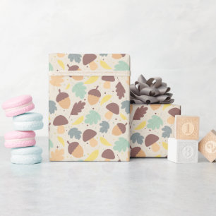 Rollo de Papel de Regalo con Patrón de Otoño Acoge