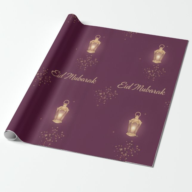 Rollo de Papel de Regalo de Eid (Desenrollado)