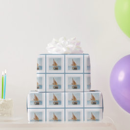 Rollo de papel de regalo náutico | Envoltura de ve