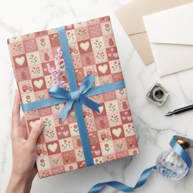 Rollo de Papel de Regalo - Patchwork Dulce Dibujad (Regalar)