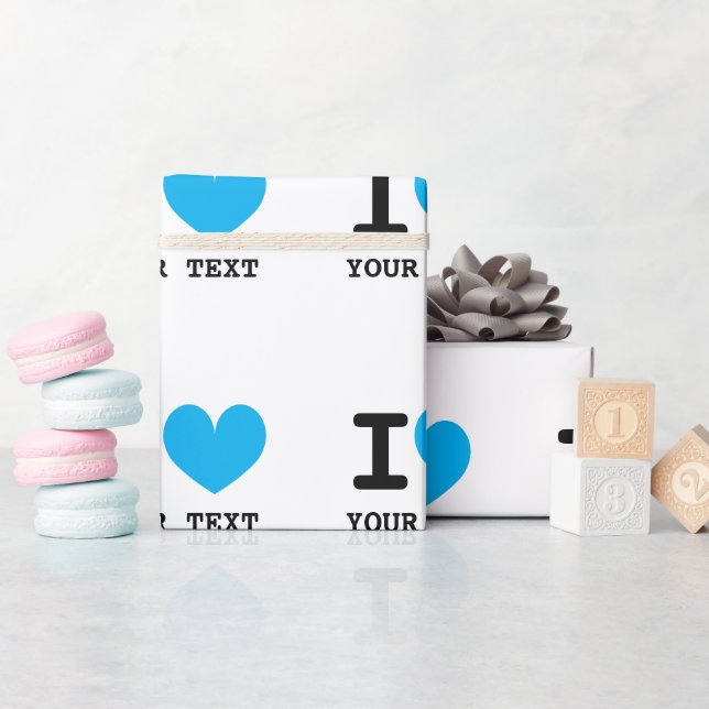 Rollo de papel de regalo personalizable i corazón  (Baby Shower)