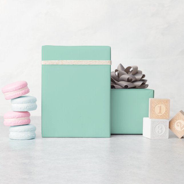 Rollo de papel de regalo sólido Light Teal (Baby Shower)