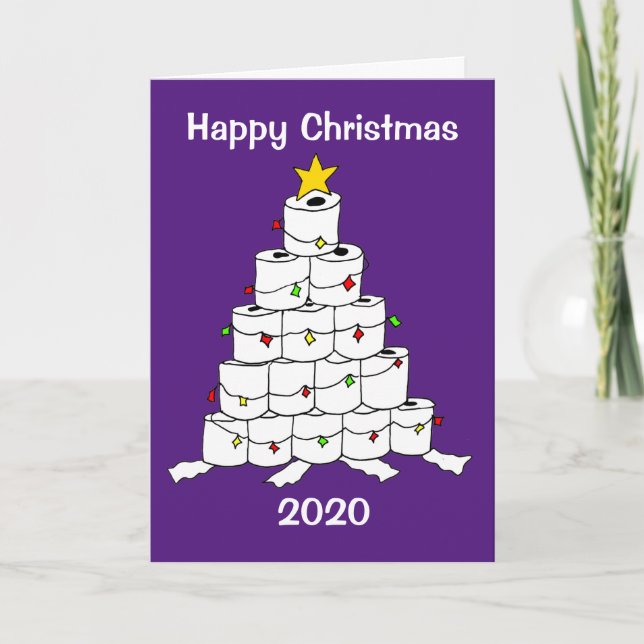 Rollo de papel higiénico árbol de Navidad 2020 (Anverso)