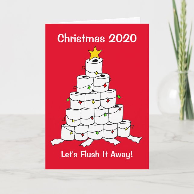 Rollo de papel higiénico árbol de Navidad 2020 des (Anverso)