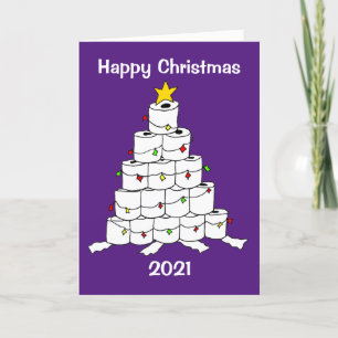 Rollo de papel higiénico Tarjeta de Navidad del ár