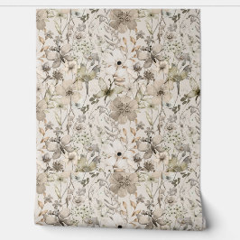 Rollo de papel pintado beige paraíso floral - pequ