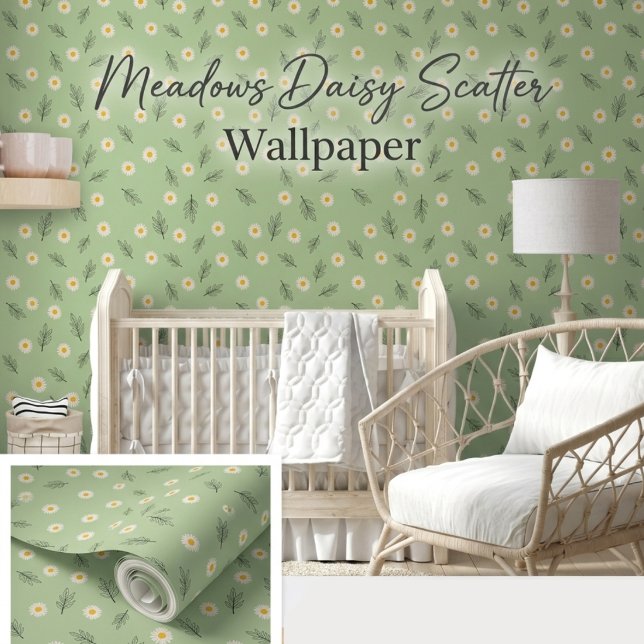 Rollo de Papel Pintado Verde Sage con Daisy de Pra (Subido por el creador)