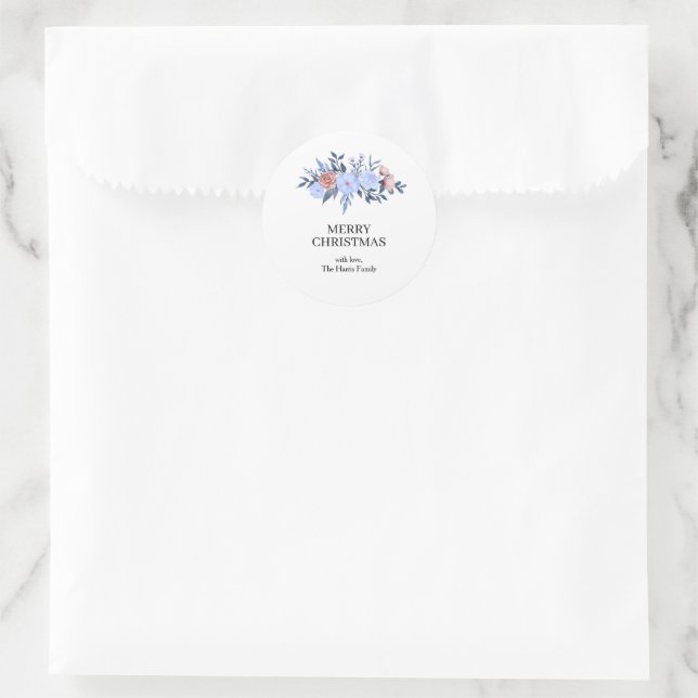 Rollo de Pegatinas de Texto Personalizado de Navid (Bolso)