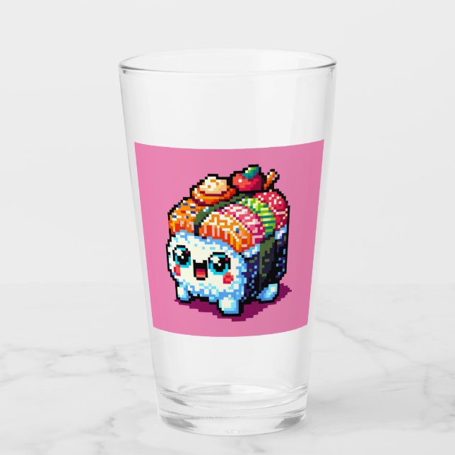 Rollo de sushi feliz - Comida japonesa de arte de  (Anverso)