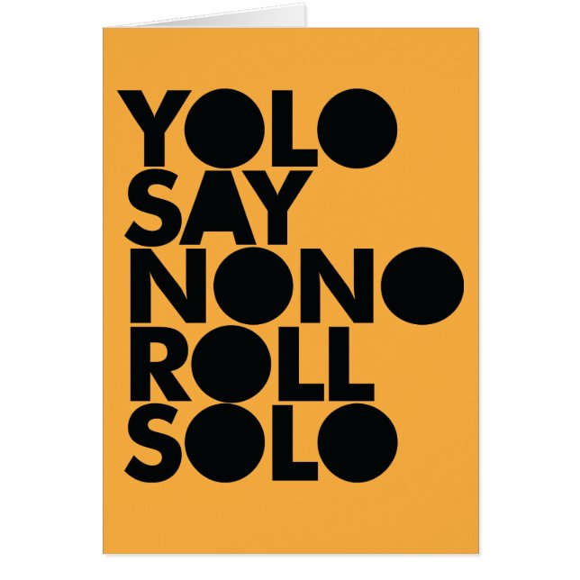 Rollo de YOLO llenado a solas (Frente)