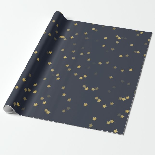 Rollo del papel de embalaje de la estrella del oro (Desenrollado)