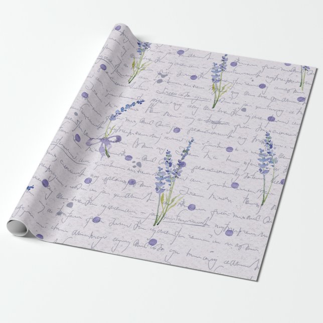 Rollo del papel de embalaje de la lavanda del (Desenrollado)