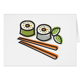 rollos de sushi y palillos