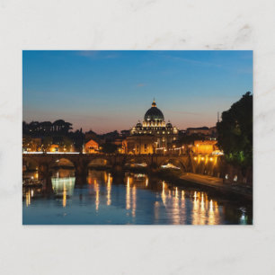 Roma en la postal nocturna   St Peters   Atardecer
