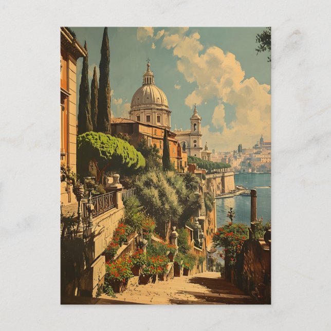 Roma Eterna: Tarjeta Postal Vintage (Anverso)