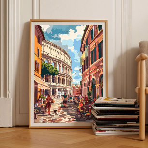 Roma Impresión Roma Ilustración Póster de Viaje It