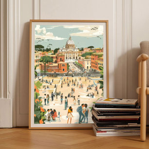 Roma Impresión Roma Ilustración Póster de viaje It