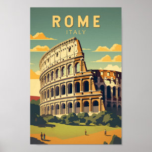 Roma Italia Colosseum Viaje Arte Vintage