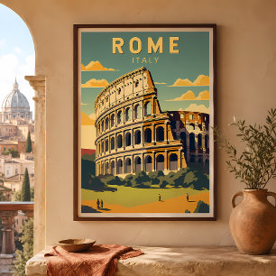 Roma Italia Colosseum Viaje Arte Vintage