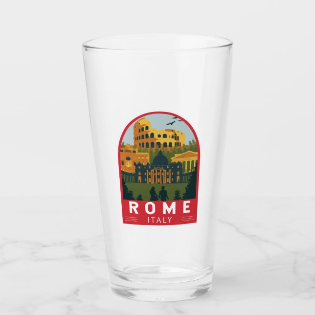 Roma Italia Viaje Retro Emblem (Anverso)