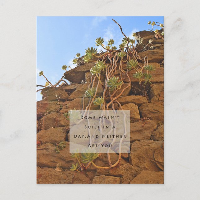 Roma no fue construida en una postal del día (Anverso)