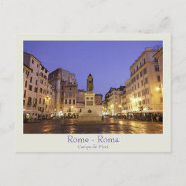 Roma - postal Campo de' Fiori con texto