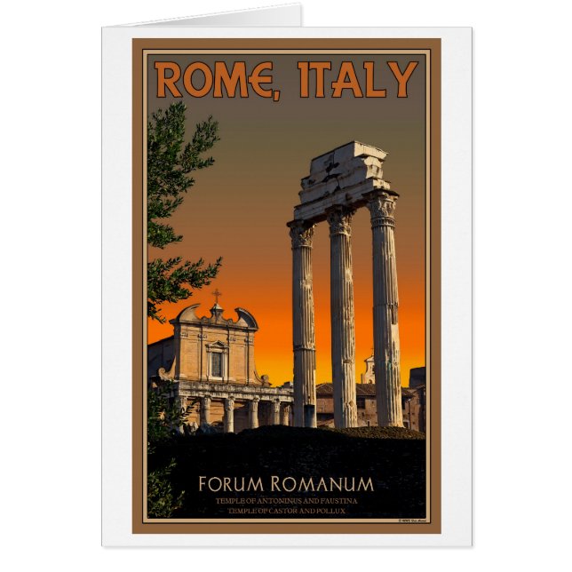 Roma - Ruinas de templos en el Foro Romanum (Frente)