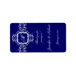 Romance blanco Monograma Lip Balm Pegatina