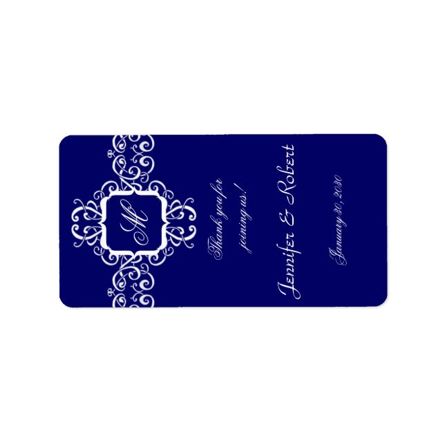 Romance blanco Monograma Lip Balm Pegatina (Frente)