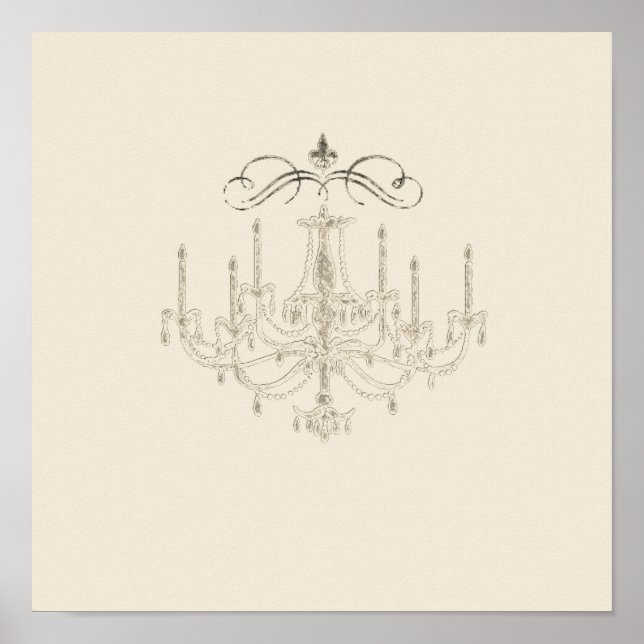 Romance con un candelabro ~ Poster de impresión (Frente)