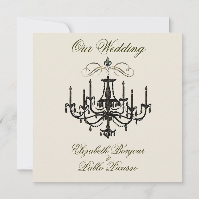 Romance con una lámpara ~ Invitación / RSVP (Anverso)