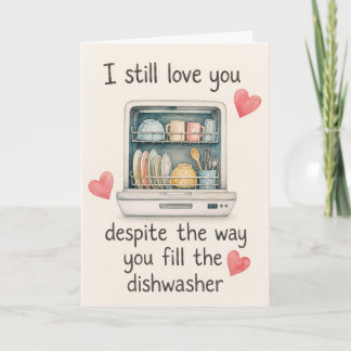 Romance Contemporáneo Lavavajillas Tarjeta de salu