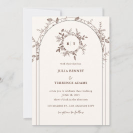 Romance de jardín caprichoso: Invitación a la boda