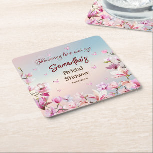 Romance en Flor - Posavasos de Papel para Despedid