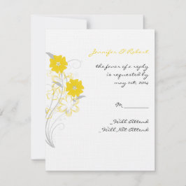 Romance en la tarjeta de respuesta amarilla