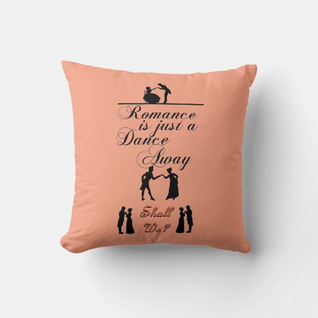 Romance Es Sólo Un Cojín decorativo De Baile. (Anverso)